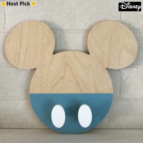 Disney Other - ⛔️SOLD⛔️ DISNEY Mickey Mouse Wall Hooks Wooden Wall Mount - NWT